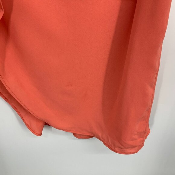 Aritzia Babaton Wallace Wrap Dress V Neck Coral Pink Mini NWT - Picture 11 of 14